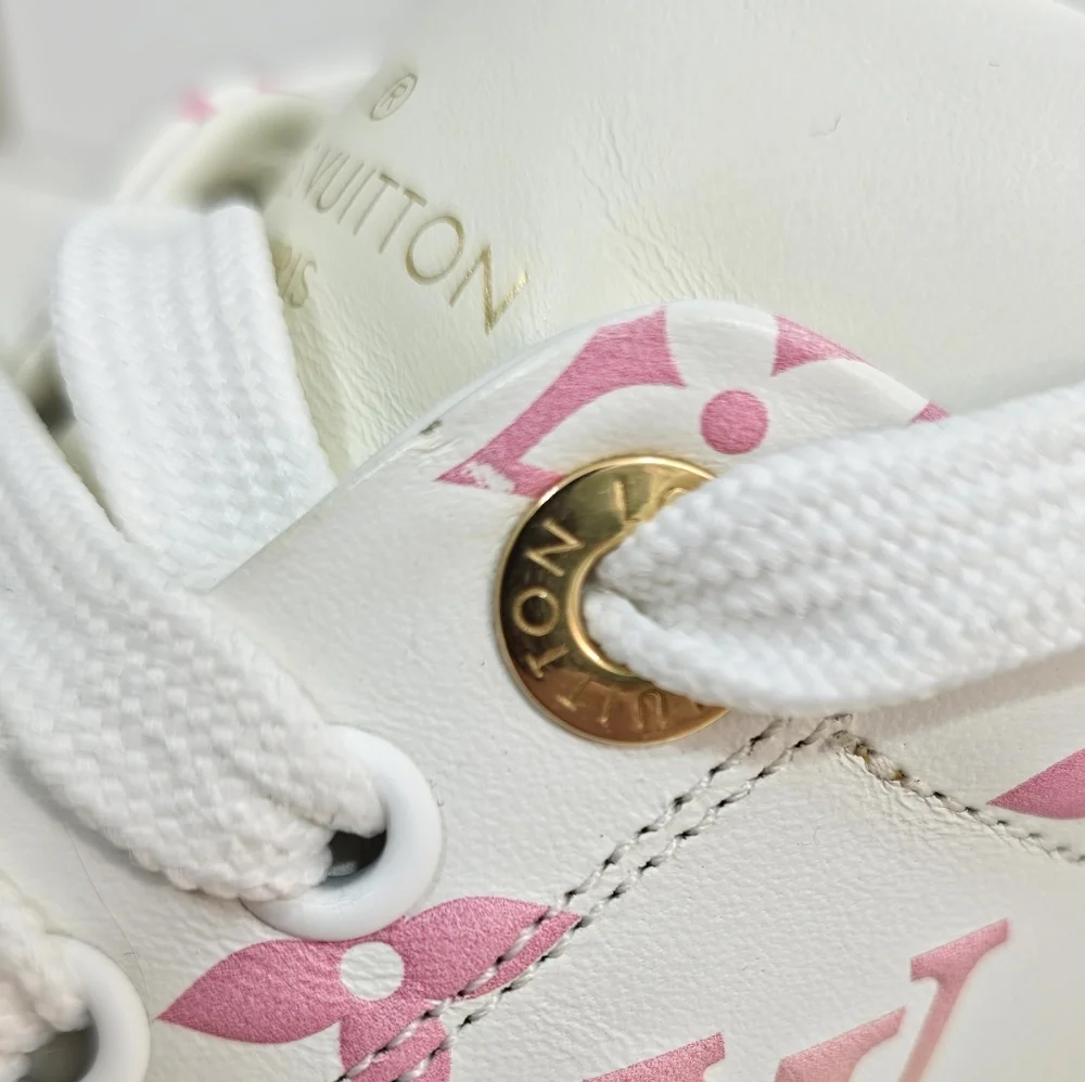 Louis Vuitton Time Out Sneaker Pastel Monogram White Pink Yellow Shoes